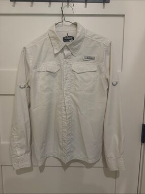 Habit Kids' Long Sleeve Button-Down Shirt - Cream